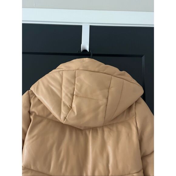 Abercrombie & Fitch Vegan Leather Puffer Coat Size S - Picture 10 of 10